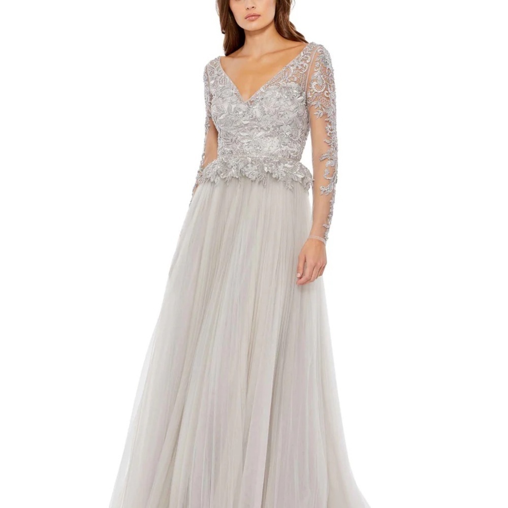 ✔️#66B BNWT MAC DUGGAL LACE ILLUSION SWEETHEART NECK GOWN #11168 - Picture 2 of 12